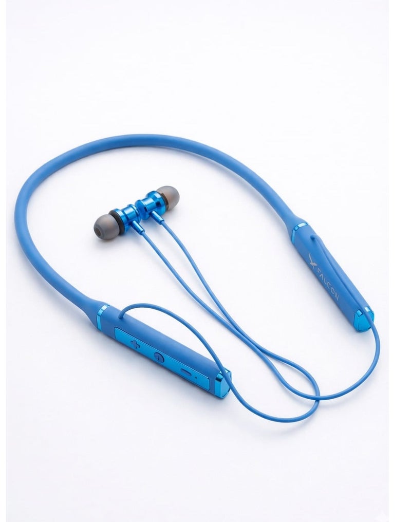 فالكون عربي: سماعة بلوتوث لاسلكية فالكون FL-BL101 حول الرقبة – عزل ضوضاء ENC – باس قوي – بطارية 400mAh – سماعة رياضية – سماعة موبايل – سماعة مكالمات – شحن Type-C - Image 1